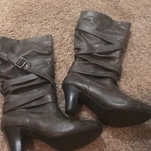 Gray boots